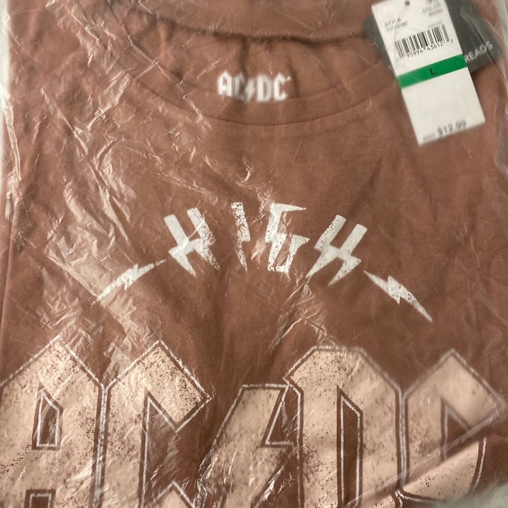 NEW AC/DC high voltage T-shirt brown